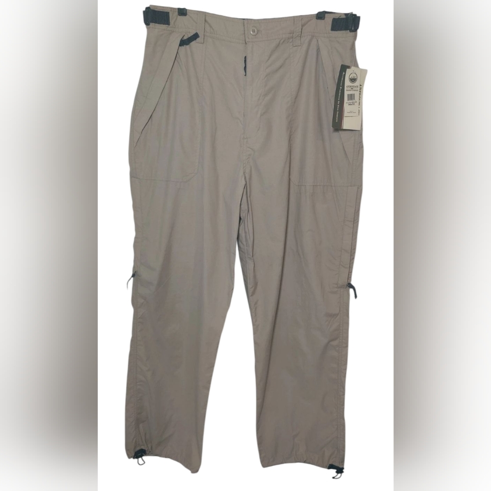 Adirondack ATC Vintage Beige Straight High Rise Men's Hiking Pants 34x32 NWT